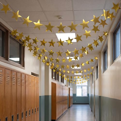 80 Pcs 6-Inch Gold Glitter Star Cutouts - Writable Cardstock Party Decor