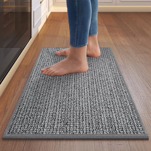 Non-Slip Kitchen Rug 17"x30" Washable Absorbent Chenille Floor Mat