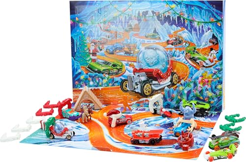 Hot Wheels 2026 Advent Calendar Toy Cars & Winter Playset