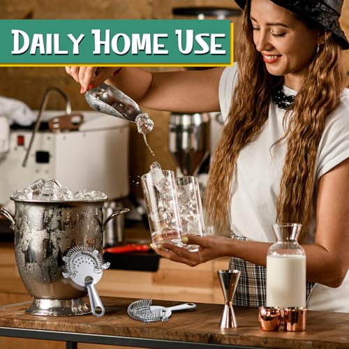 27 Pack Stainless Steel Cocktail Strainers - 6-inch Bar Tool for Bartenders & Mixologists