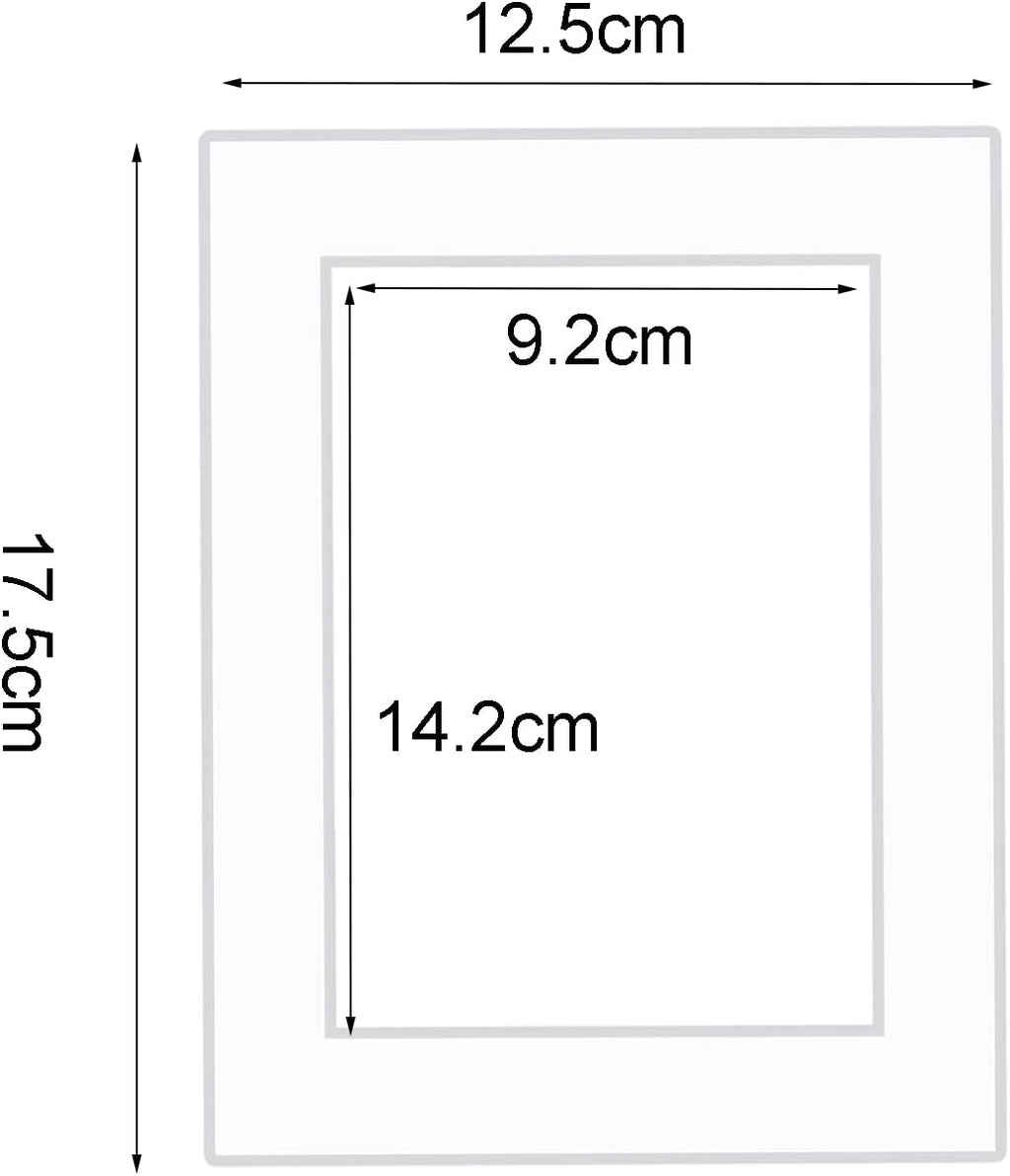 Prudiut 15-Pack White Picture Mats - 5x7 Frame Mats for 4x6 Photos | Bevel Cut Mat Board