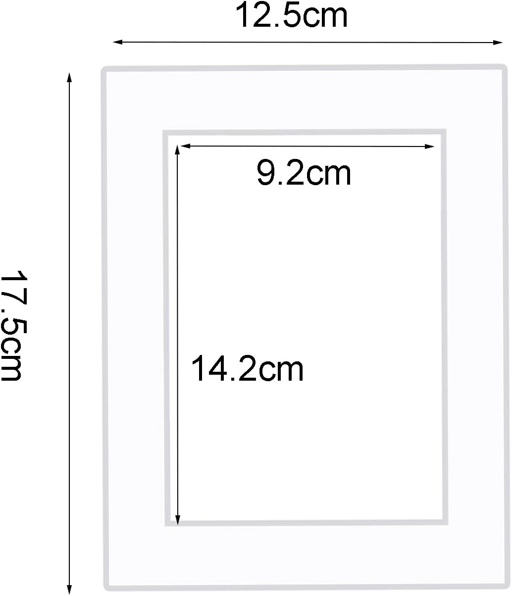 Prudiut 15-Pack White Picture Mats - 5x7 Frame Mats for 4x6 Photos | Bevel Cut Mat Board