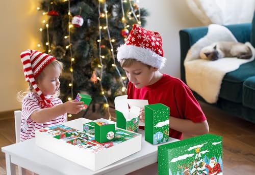 DIY Christmas Advent Calendar Box Set - 24 Days Fillable Gift Boxes