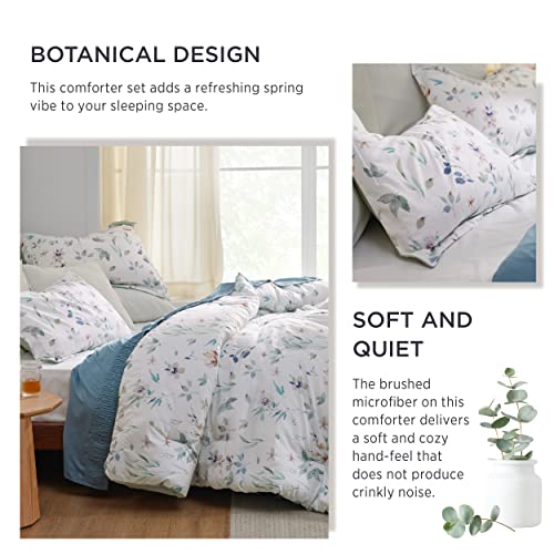 Bedsure Queen Floral Comforter Set - Lightweight Soft Bedding with Pillow Shams