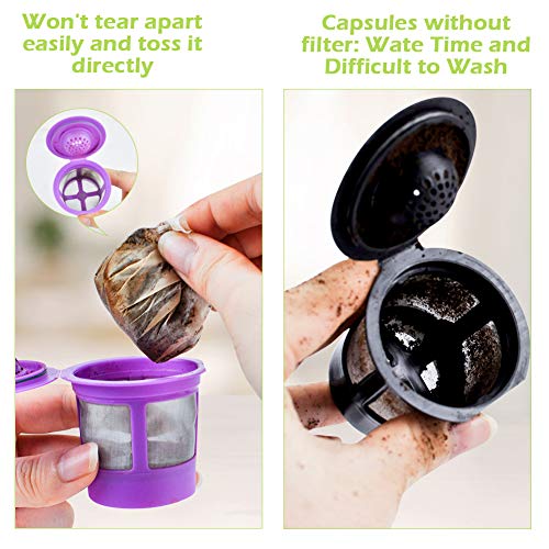 Disposable Paper Coffee Filters for Reusable Single Serve Pods - 300 Count