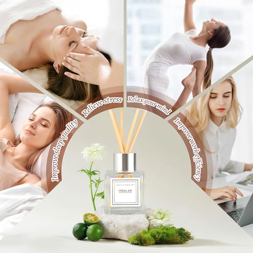 Reed Diffuser Set with Essential Oils and 5 Sticks - 1.7 fl oz Home Fragrance