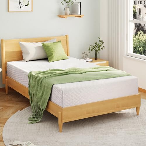 EGOHOME 8 Inch Full Size Memory Foam Mattress, Cooling Green Tea Gel