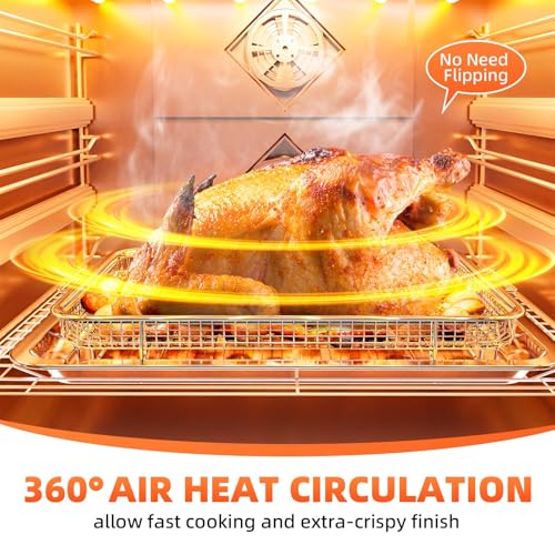 Air Fryer Basket and Tray Set for Oven with Parchment Paper, 6-Piece
