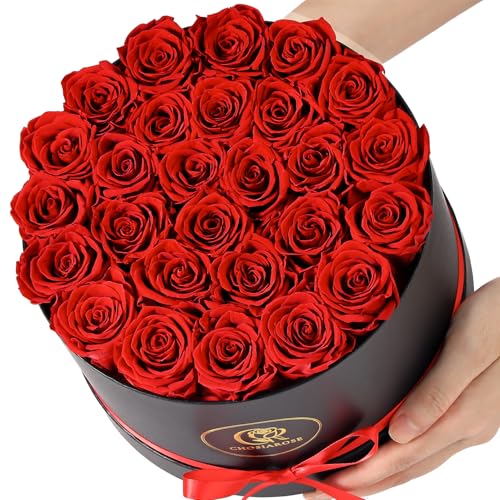 27 Preserved Roses in a Box - Long-Lasting Everlasting Flower Gift