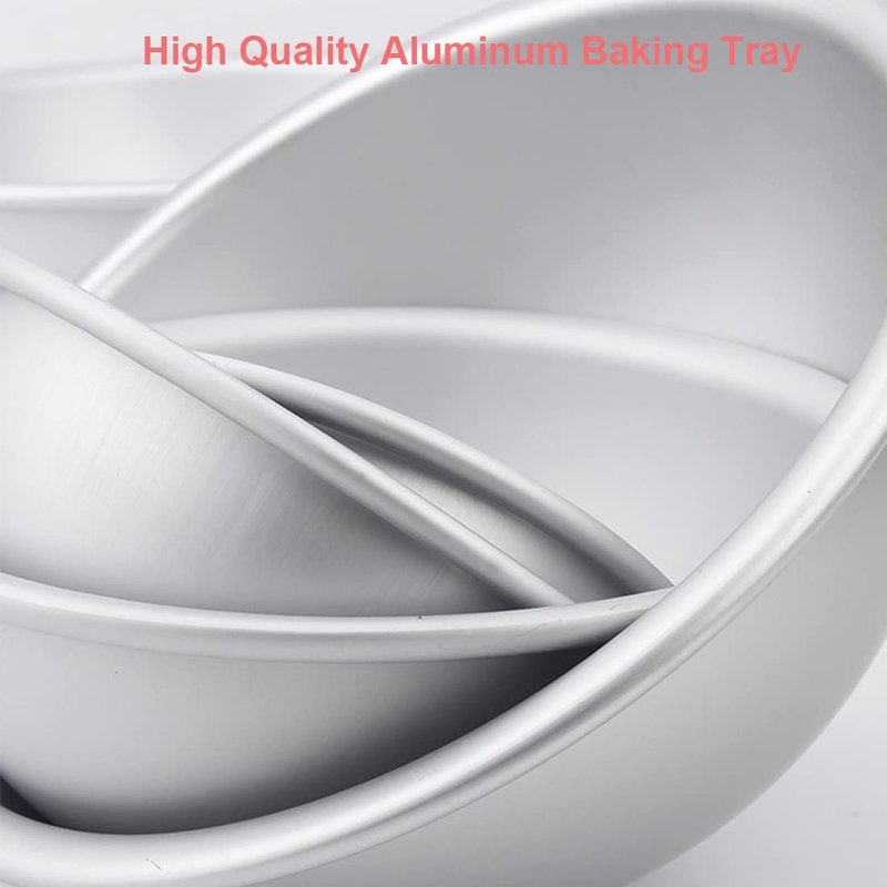 Qicfrk Cake Sphere Pan 8 Inch 3D Half Ball Cake Pan to Create Any Ball Shaped Cake Soccer Shaped Baking Pans DIY Birthday Spher