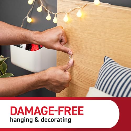 Command Clear Mini Light Clips, 45 Clips & 54 Strips, Damage-Free String Light Hangers