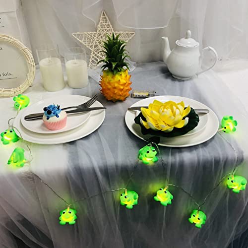 Sezrgiu 1.65m A-Frog Battery-Operated String Light with 10 LEDs for Kids Bedroom & Holiday Decor