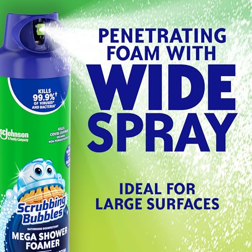 Scrubbing Bubbles Mega Bathroom & Shower Foamer Aerosol, Rainshower, 20oz 2-Pack