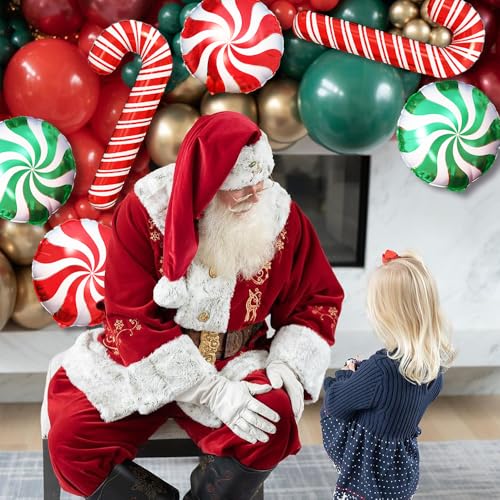 Christmas Balloon Arch Kit - 206-Piece Foil & Latex Party Balloons for Holiday Decor