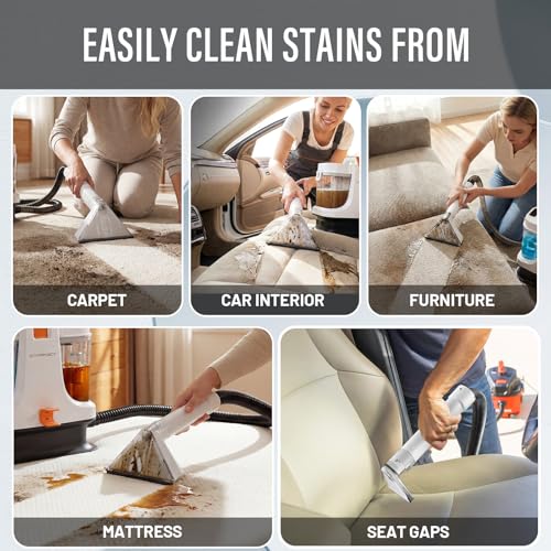 Starrybot Portable Upholstery & Carpet Cleaner Machine with 18Kpa Suction