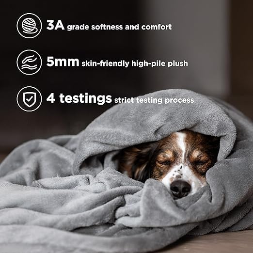 Skiennix Fleece King Size Blanket - Soft, Lightweight Plush in Light Blue | Cozy Microfiber Throw (39.4" × 59.1")
