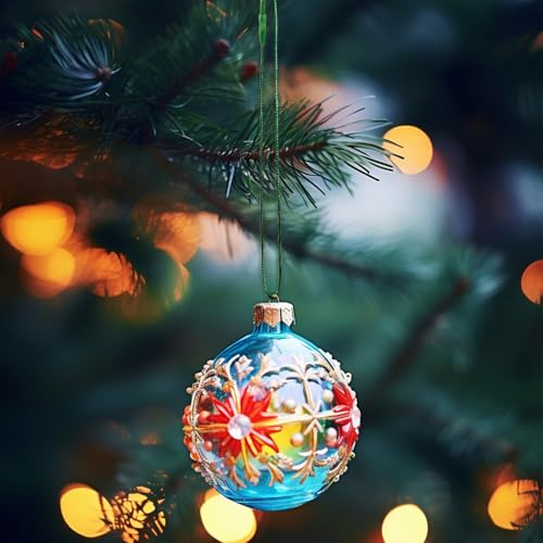 Precut Christmas Ornament Hanger Strings with Snap Fasteners - 200 Pack Green