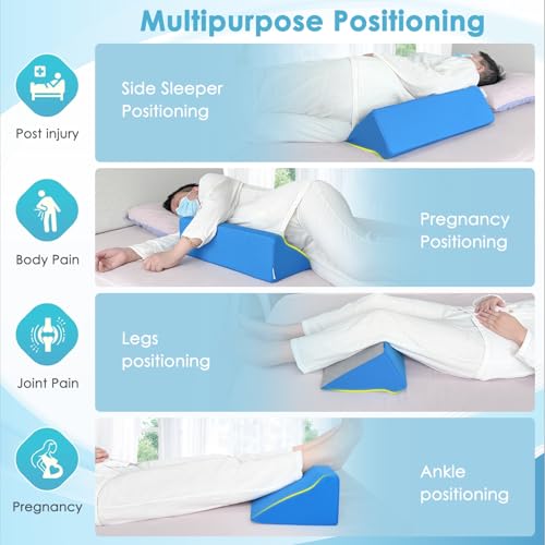 Bed Wedge Pillow for Seniors – Incline Support for Comfort & Recovery