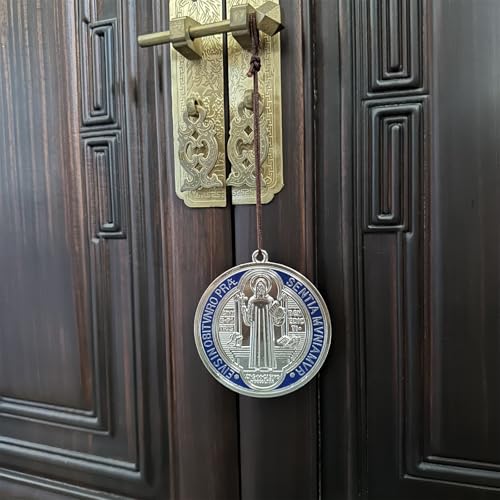 St. Benedict Cross Medal 3-Inch Vintage Brass Finish - 2 Pack
