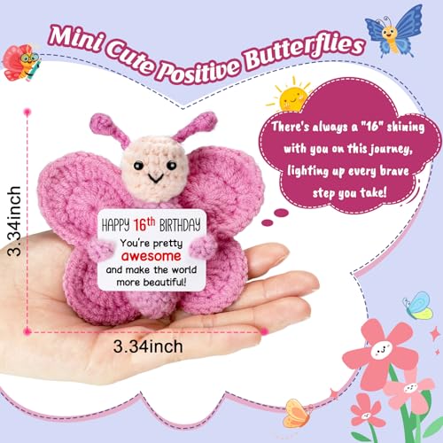 Sweet 16 Handmade Crochet Butterfly Plush - Thoughtful Birthday Gift for Girls