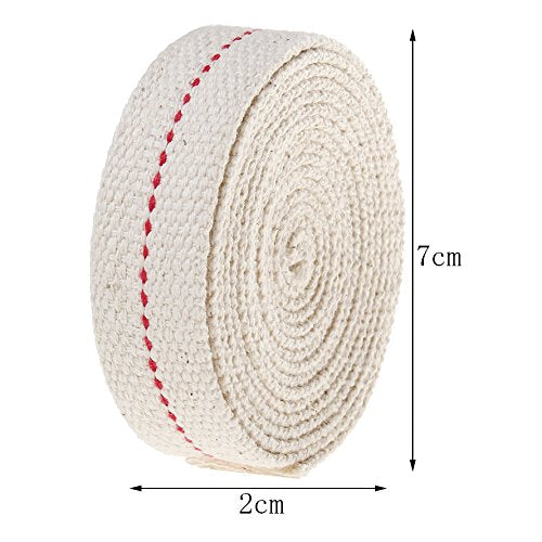 2-Pack Flat Cotton Oil Lamp Wicks - 3/4 Inch x 6.5 Ft Replacement Rolls