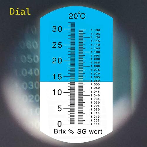 Dual Scale Brix Refractometer with ATC - Specific Gravity Hydrometer