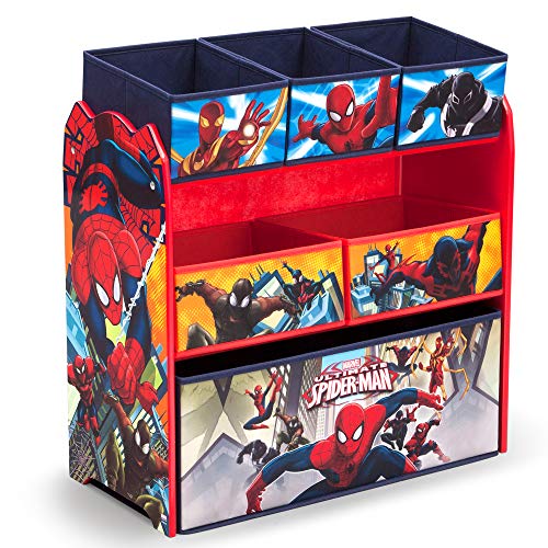 Superhero Themed 6-Bin Toy Organizer for Kids
