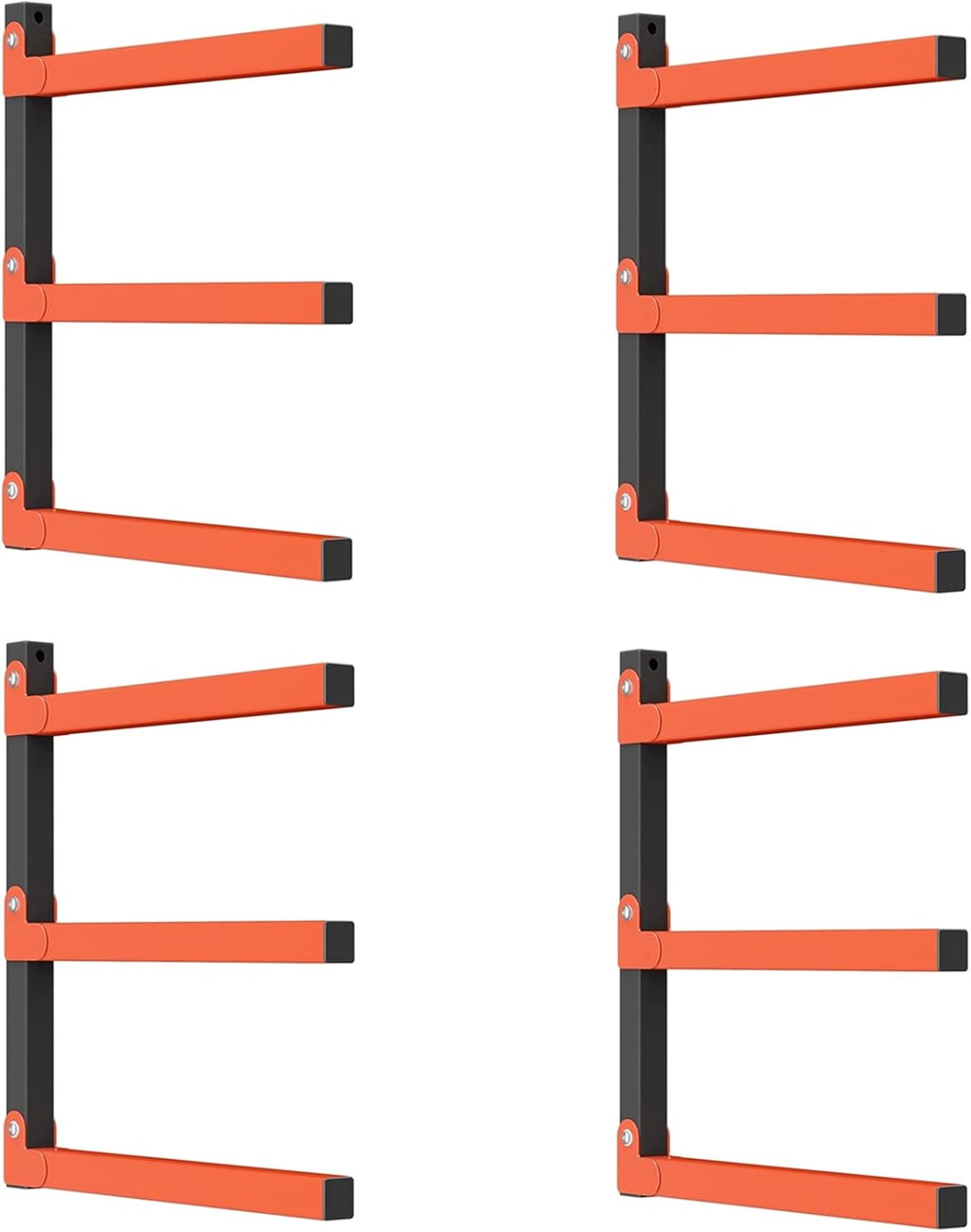 WALMANN Lumber Storage Rack - Heavy Duty Wall Mount for Garage | Overhead Wood Storage (2 Pairs)
