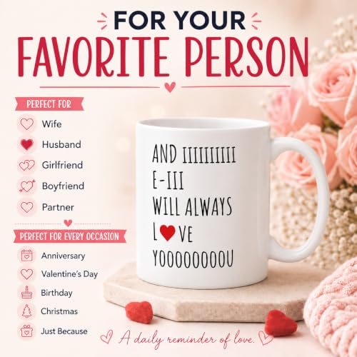 11oz Christmas Mug - And I Will Always Love You Gift for Wife, Husband, Mom, Dad, Girlfriend, Boyfriend