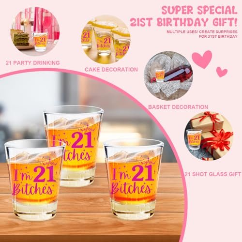 21st Birthday Shot Glass & Party Decoration - K Variation