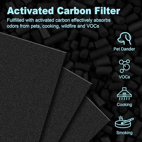 Air Purifier Replacement Filter Set with Carbon Pre-Filters