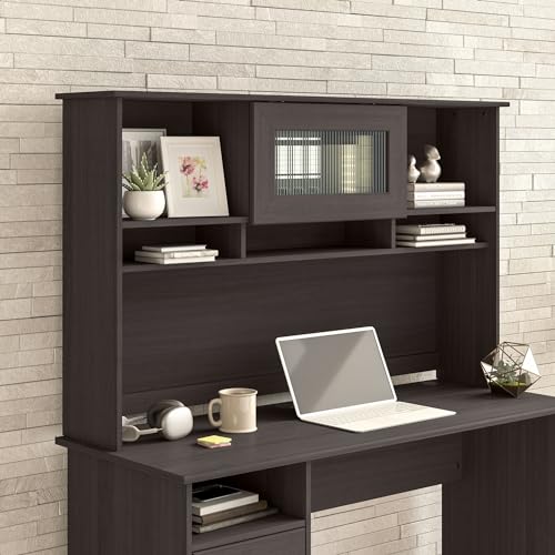 Bush Home Cabot 60W Desk Hutch in Heather Gray - Office Storage & Shelving