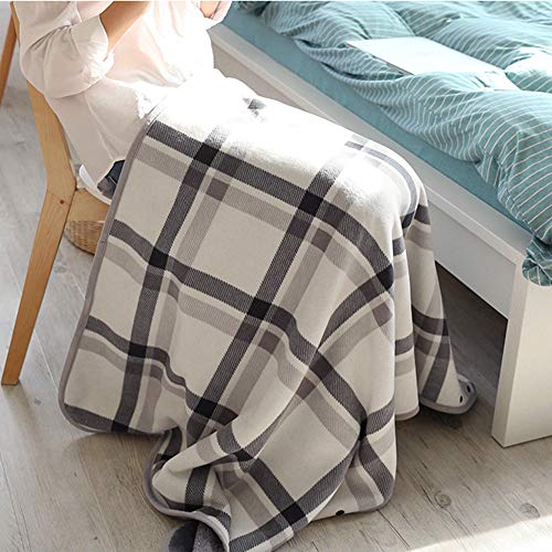 Wearable Fleece Poncho Blanket with Snaps - Soft Plaid Throw for Sofa