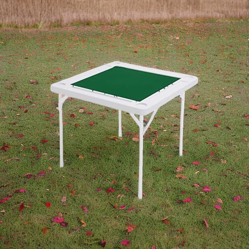 35.4-Inch Folding Mahjong Table, Portable 4-Player Square Game Table