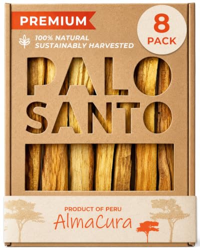 Palo Santo Incense Sticks, 8-Pack Ethically Sourced Peruvian Holy Wood