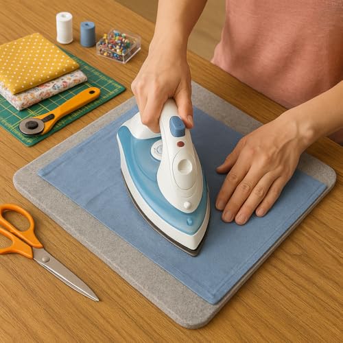 Wool Ironing Mat for Table Top, 11.5 x 14.5 Inch Portable Pressing Pad