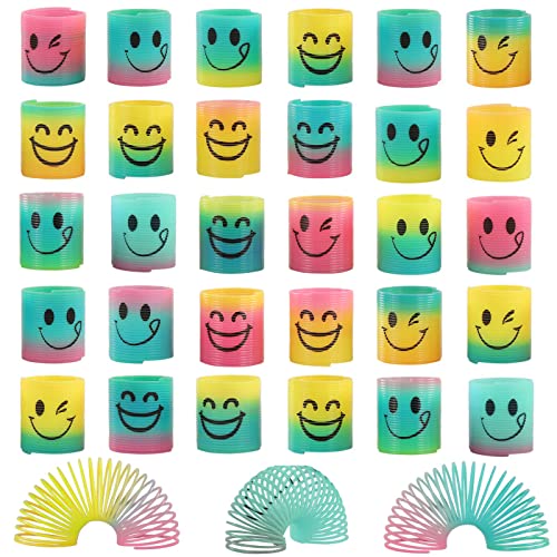 30-Pack Rainbow Magic Coil Spring Fidget Toys for Party Favors