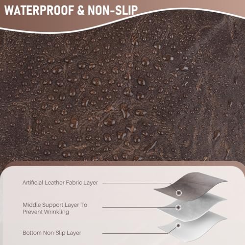 Waterproof Recliner Headrest Protector Cover - 17x27 in Chocolate Brown