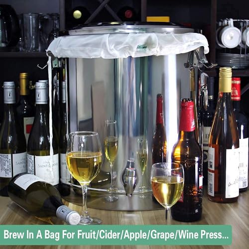 Reusable Fine Mesh Brew Bag 22x26 Inch 2-Pack for Beer and Wine