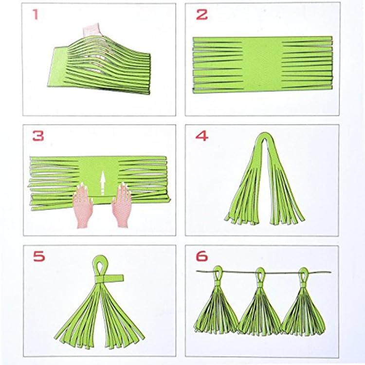 Orange and White Tissue Paper Tassel Garland - 20 Piece DIY Party Banner
