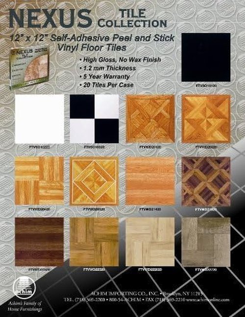 Achim Home Decor Nexus Self-Adhesive Vinyl Floor Tiles - 12" x 12", Black/White Pattern | Easy Peel & Stick DIY Flooring for Any Room