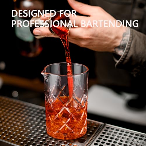 GOSDENG 4 Pack Clear 24oz Cocktail Mixing Glasses for Bar & Party