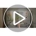 Makeup Vanity Desk with Lighted Mirror, 8 Drawers and Power Outlet, White