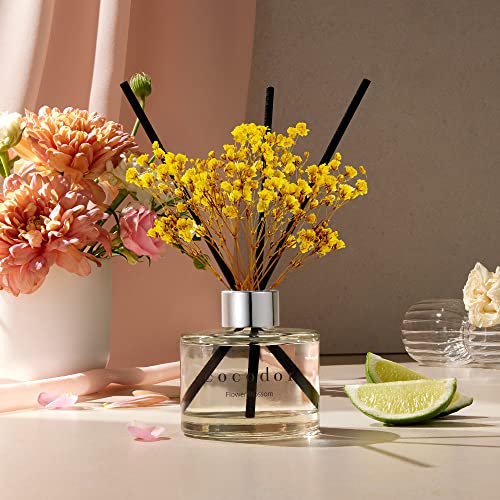 White Jasmine Flower Reed Diffuser Set (6.7 oz) - Home Fragrance Decor