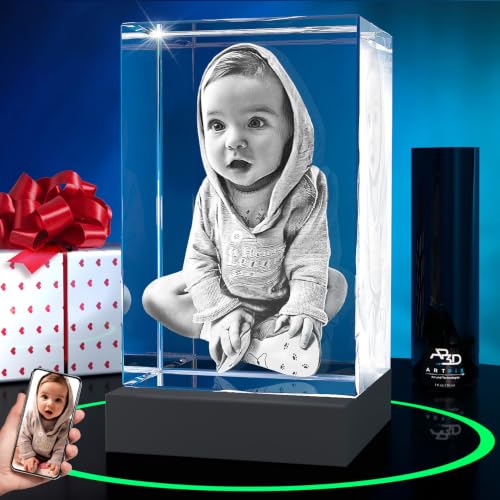 Personalized 3D Laser-Engraved K9 Crystal Photo Keepsake Custom Gift
