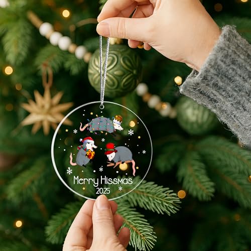 CENTOLEO Oppossum Fox Christmas Ornament - Woodlands Suncatcher Fox Gift
