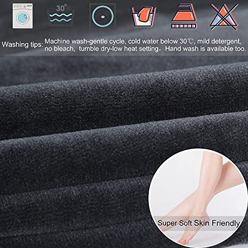 Soft Velvet Rectangular Piano Bench Cover, Stretch Washable Protector (20"-26.5" L)