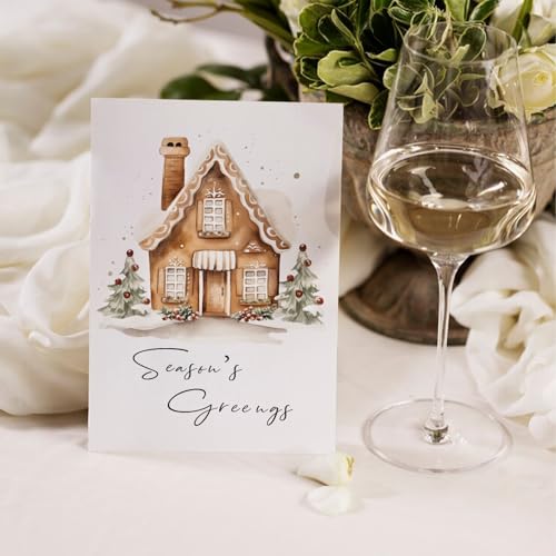 25 Pack Christmas Greeting Cards with Envelopes & Stickers - Holiday Watercolor Designs