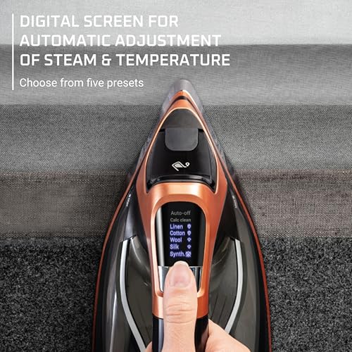 Rowenta SteamForce Pro Steam Iron for Clothes, 1850W Smart Screen DW9580