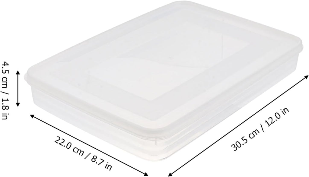 Uonlytech Large Airtight Dumpling Box - Clear Veggie Tray with Lid | Refrigerator Egg Storage Container